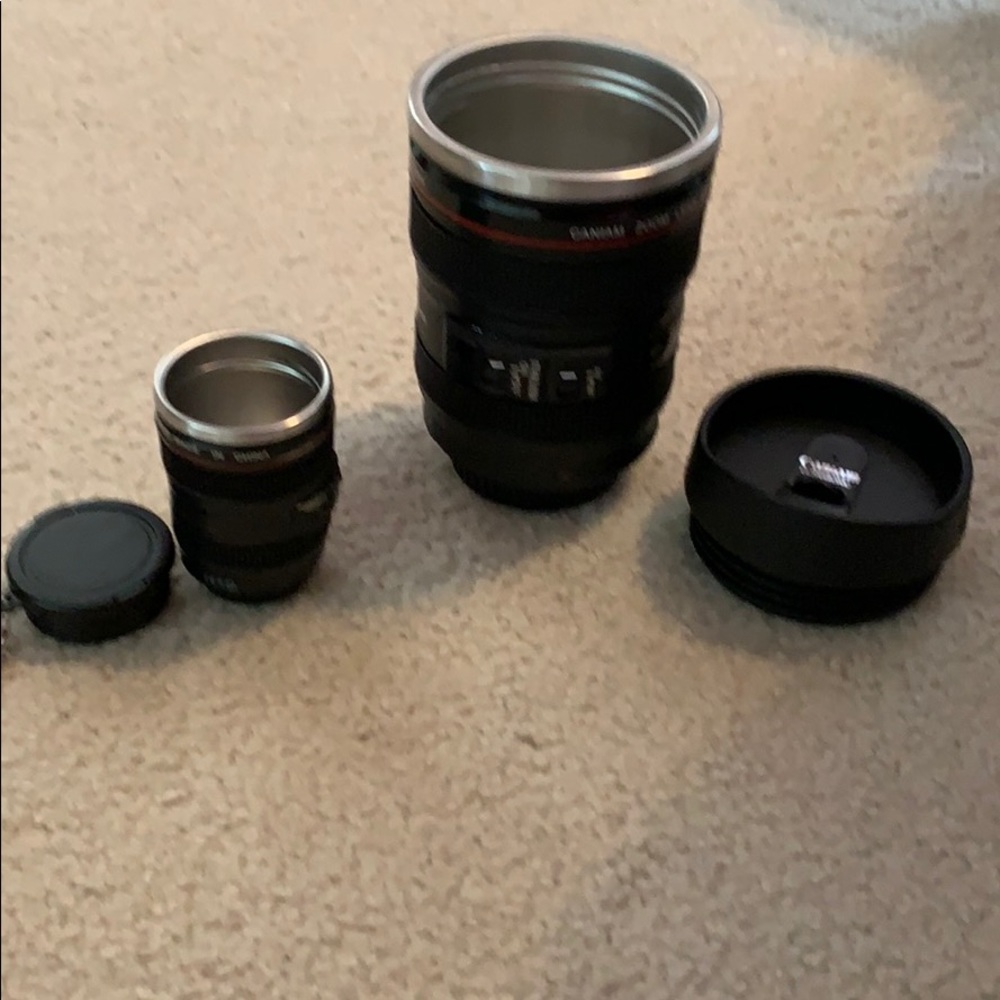 Beverage cup and shot glass/keychain Camera Lens